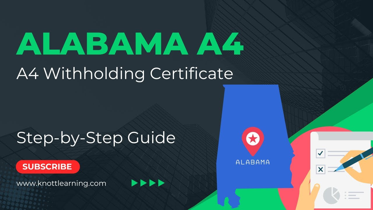 Alabama A4 Employee Withholding Certificate - How To Prepare For Single Filer inside Alabama W4 Form 2025