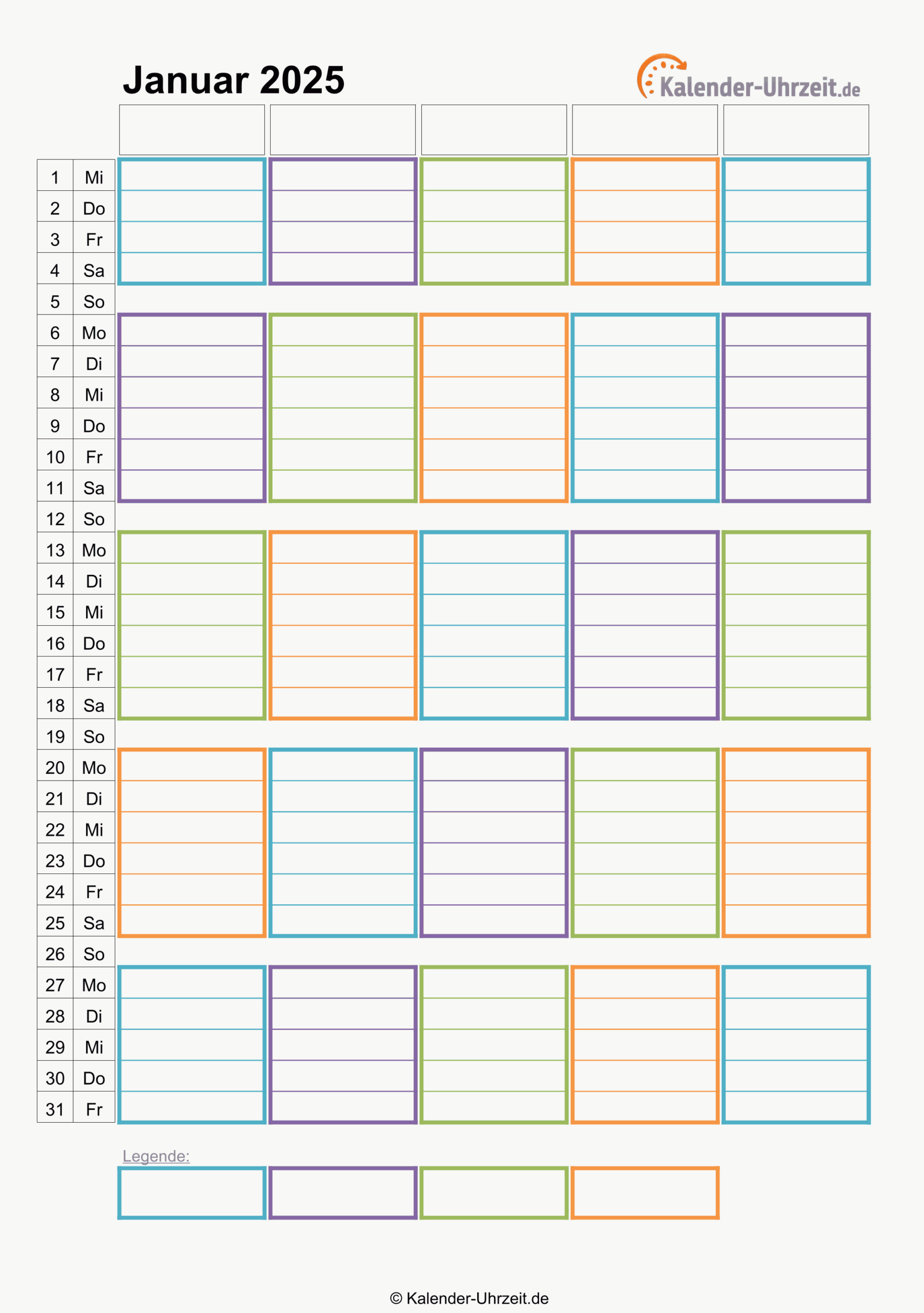 Excel-Kalender 2025 - Kostenlos pertaining to 2025 W 4 Form Printable