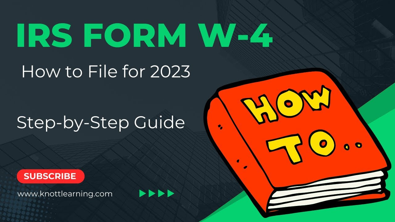 How To File Form W-4 For 2023 To Lower Your Taxes! within GA W4 Form 2025