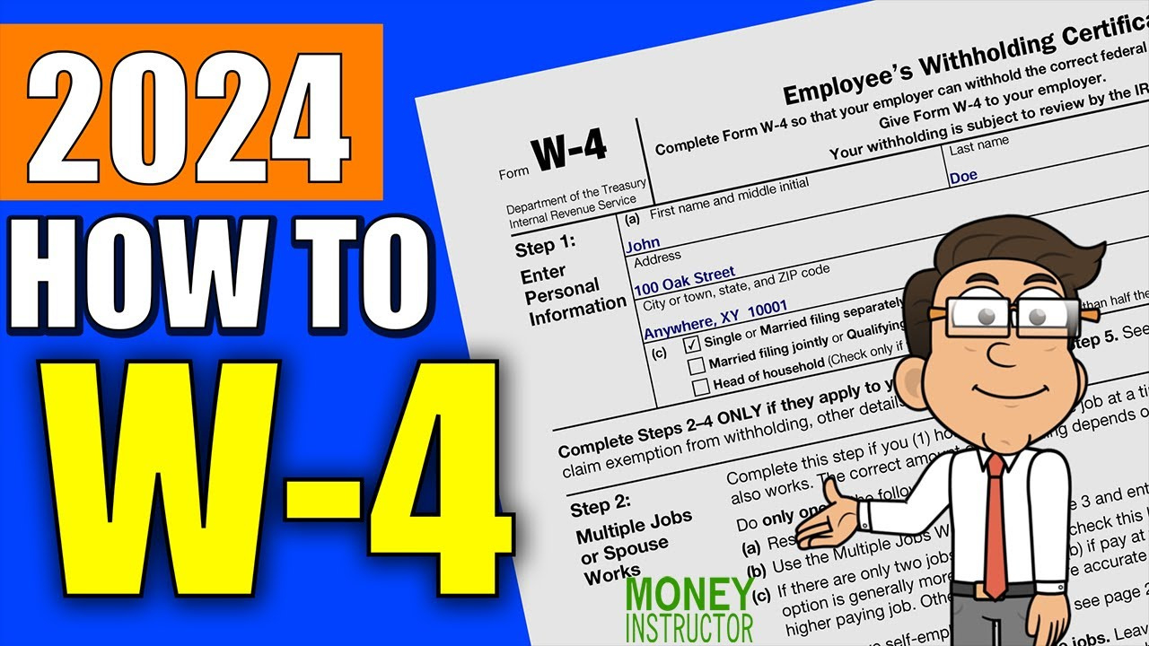 How To Fill Out An Irs W-4 Form | 2024 W4 Tax Form | Money Instructor inside W4 2025 Tax Form