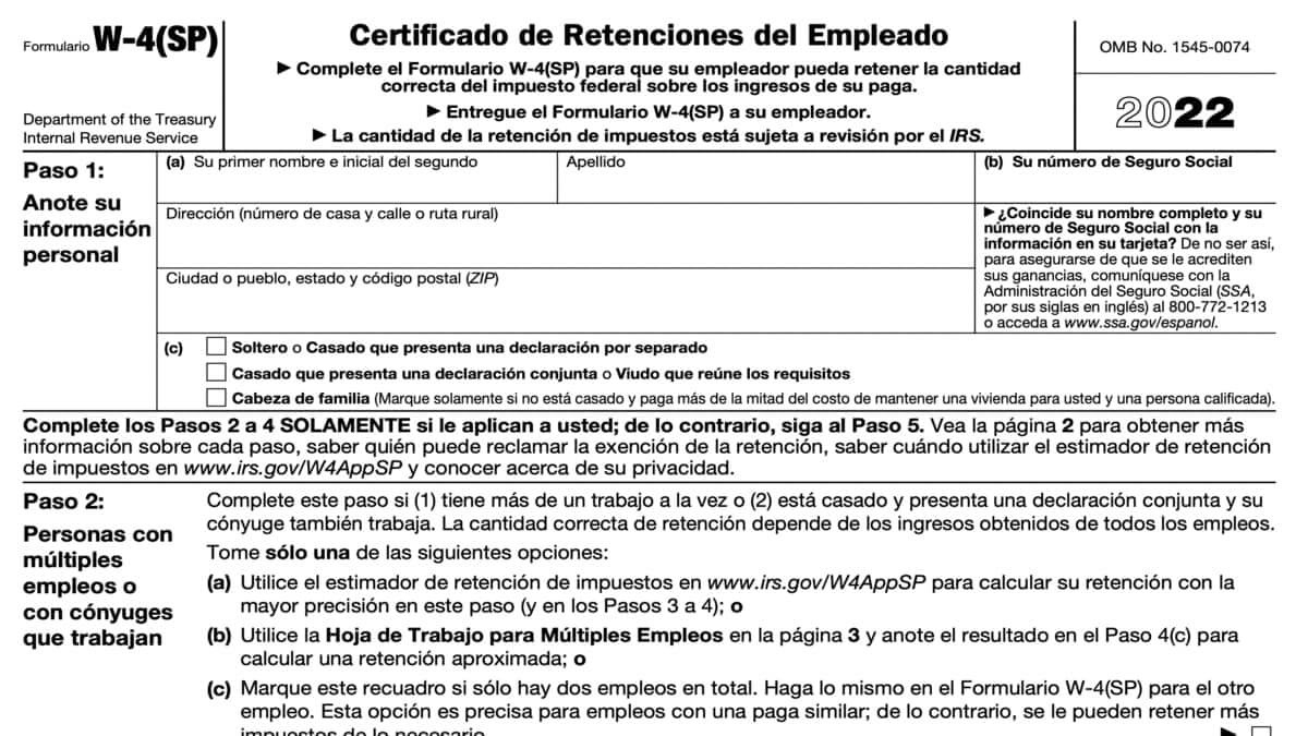 W4 Spanish Instructions 2024 - 2025 - W-4 Forms - Zrivo with regard to 2025 W4 Forms Spanish